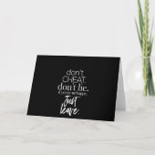 ただ浮気をするなあなたは不幸もしなうそをつかないで カード (正面)