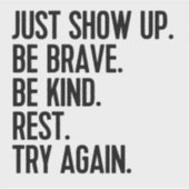 ただ現れよ ビニールステッカー シール (正面)