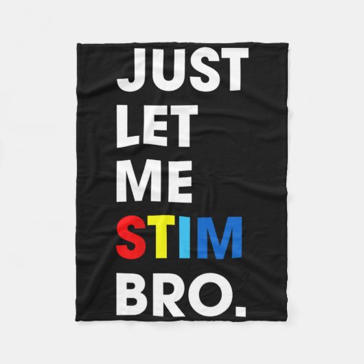 ただ私にBro自閉症の意識の月をおもしろいスティムさせてくれ フリースブランケット (正面)