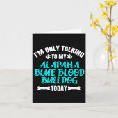 ただ私のアラパハ青い血のブルドッグ戸田と話している カード (黄色い花)