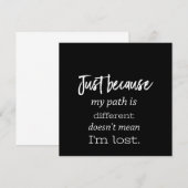 ただ私の道が違うからといって、私が間違っているわけではない 招待状 (正面/裏面)