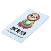 ただ笑顔で励ましの言葉を幸せに マグネット (左側)