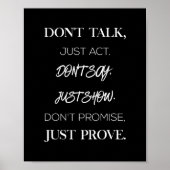 ただ行動を話さない単にショーを言わないprom ポスター (正面)