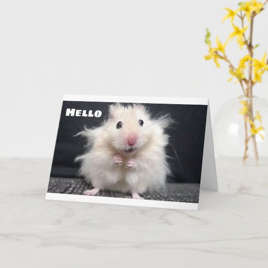 ただ言いたかった**ハッピーバースデー**かわいこちゃん カード (黄色い花)