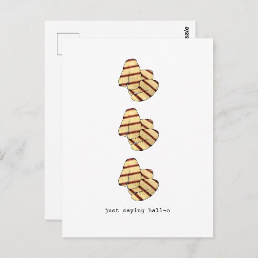 ただ言ってるだけだけど、ハローハイ、ハロー、ハロミチーズって面白いよね ポストカード (正面/裏面)
