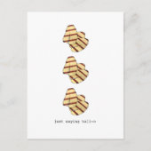 ただ言ってるだけだけど、ハローハイ、ハロー、ハロミチーズって面白いよね ポストカード (正面)