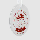 ただ転がクリスマスをおもしろい祝って オーナメント (正面)