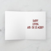 ただ、あなただけが、クリスマスを愛し、幸せ、ああ、愛してくれる シーズンカード (内部)