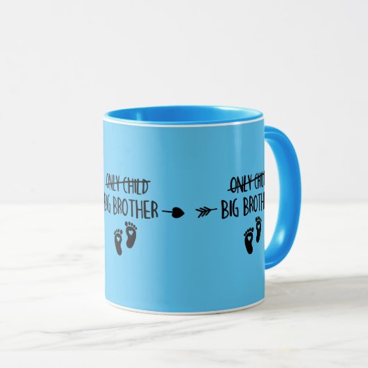 たった一人の子供が今ビッグブラザーを渡った マグカップ (正面右)