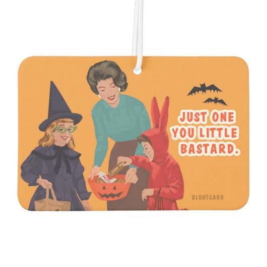 たった一人の小さな浮浪者！面白いハロウィーン。 カーエアーフレッシュナー (裏面)