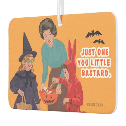 たった一人の小さな浮浪者！面白いハロウィーン。 カーエアーフレッシュナー (左)