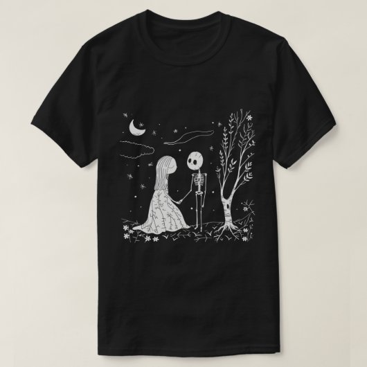 たった今結婚しましたおもしろいハネムーン Tシャツ (デザイン正面)
