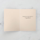 たった今結婚しましたかわいらしワイルドフラワー結婚ズボホ カード (内部)