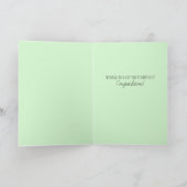 たった今結婚しましたかわいらし結婚フローラモダンボー カード (内部)