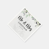 たった今結婚しましたさんそしてミセス |の結婚フローラ スタンダードカクテルナプキン (角)