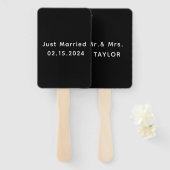 たった今結婚しましたさんそしてミセス |の結婚モノグラム ハンドファン (正面&裏面)