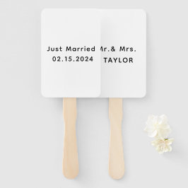 たった今結婚しましたさんそしてミセス |の結婚モノグラム ハンドファン