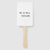 たった今結婚しましたさんそしてミセス |の結婚モノグラム ハンドファン (裏面)