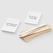 たった今結婚しましたさんそしてミセス |の結婚モノグラム ハンドファン (組立なし)