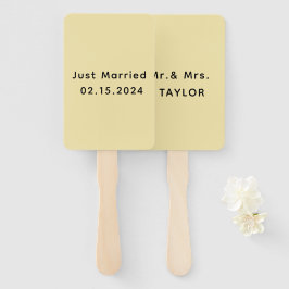 たった今結婚しましたさんそしてミセス |の結婚モノグラム ハンドファン