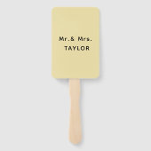 たった今結婚しましたさんそしてミセス |の結婚モノグラム ハンドファン (裏面)