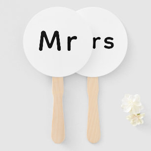 たった今結婚しましたさんそしてミセス  の結婚モノグラム ハンドファン