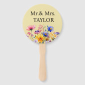 たった今結婚しましたさんそしてミセス |結婚の山花 ハンドファン (裏面)