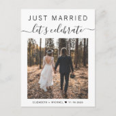 たった今結婚しましたさ祝ん写結婚真 案内ポストカード (正面)