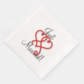 たった今結婚しましたとリンクされた渦巻形のハート (コーナー)