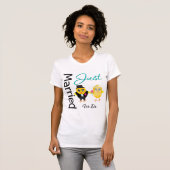 たった今結婚しましたのカップル-私達は Tシャツ (正面フル)