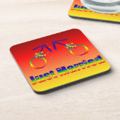 たった今結婚しましたのゲイの男性 コースター (左側)