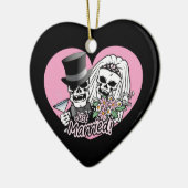 たった今結婚しましたのスカル セラミックオーナメント (左)