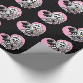 たった今結婚しましたのスカル ラッピングペーパー (角)