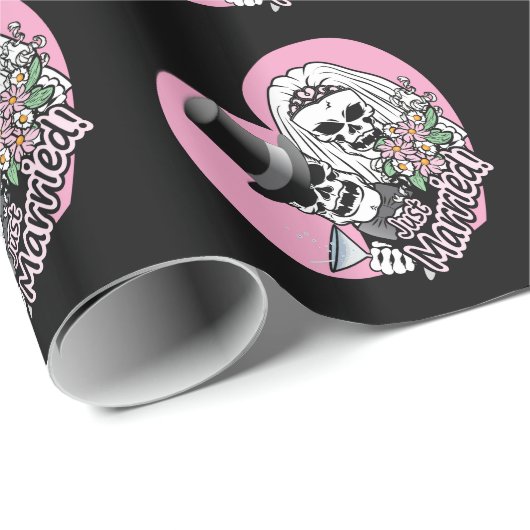 たった今結婚しましたのスカル ラッピングペーパー (ロールコーナー)