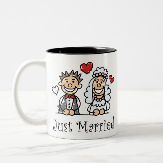 たった今結婚しましたのマグ ツートーンマグカップ (左)