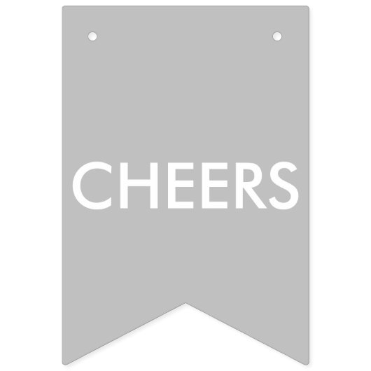 たった今結婚しましたのモノグラムの白黒の銀 バンティングフラッグ (第2の旗)