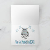 たった今結婚しましたのラスベガスのストリップカード 案内状 (内部)