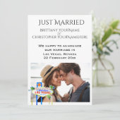 たった今結婚しましたのラスベガスの写真の発表 招待状 (スタンド正面)