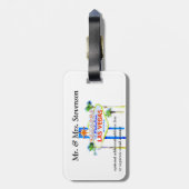 たった今結婚しましたのラスベガスの結婚式 ラゲッジタグ (裏面縦)