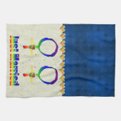 たった今結婚しましたのレズビアン キッチンタオル (横)