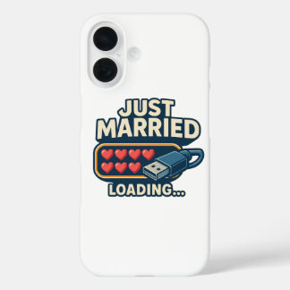 たった今結婚しましたのロードおもしろい – テク結婚ック iPhone 16ケース
