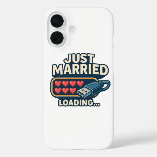 たった今結婚しましたのロードおもしろい – テク結婚ック Case-Mate iPhoneケース (裏面)