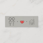 たった今結婚しましたの女性の新しい住所 スキニー名刺 (正面)