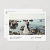 たった今結婚しましたの実行告知はがき ポストカード (正面/裏面)