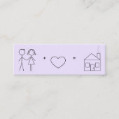 たった今結婚しましたの新しいアドレスカード スキニー名刺 (正面)