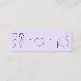 たった今結婚しましたの新しいアドレスカード スキニー名刺