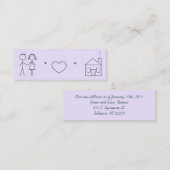 たった今結婚しましたの新しいアドレスカード スキニー名刺 (正面/裏面)