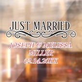 たった今結婚しましたの新しい名前の車の窓の固定 ウィンドウサイン (シート2)