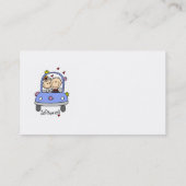 たった今結婚しましたの新郎新婦のTシャツおよびギフト 名刺 (裏面)