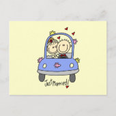 たった今結婚しましたの新郎新婦Tシャツ&ギフト 案内ポストカード (正面)